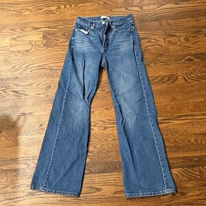 LOFT Women's Blue Flare Jeans - Wide Leg